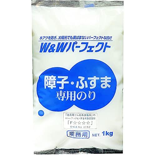 ふすま紙 障子紙 張り替え用 のり 1kg 【障子 約15枚/ふすま 約8枚】 高級 でんぷん糊/ア...