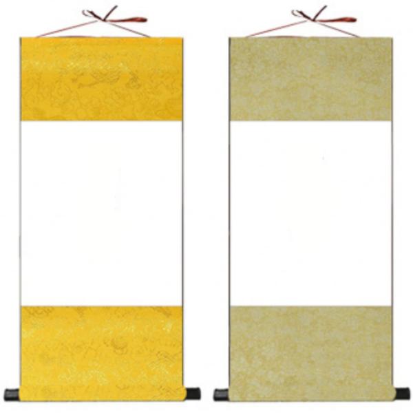 Sweet Plus 掛け軸 白紙 画仙紙 半紙 書道 習字 水墨画 日本画 色紙 書き初め 無地 ...