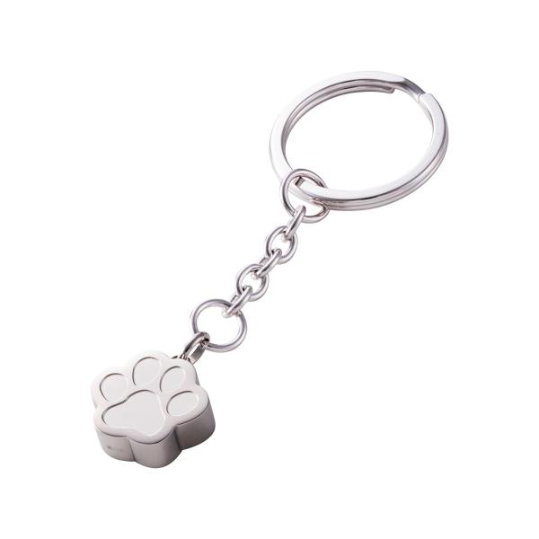 [ホワイトクローバー] 遺骨キーホルダー メモリアルキーホルダー ペット供養 ステンレス 足あと 肉...