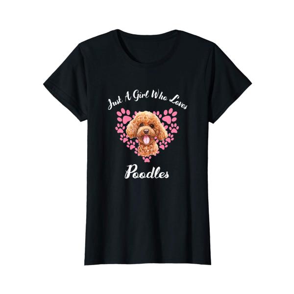 プードル犬かわいい子犬を愛するただの女の子 Tシャツ