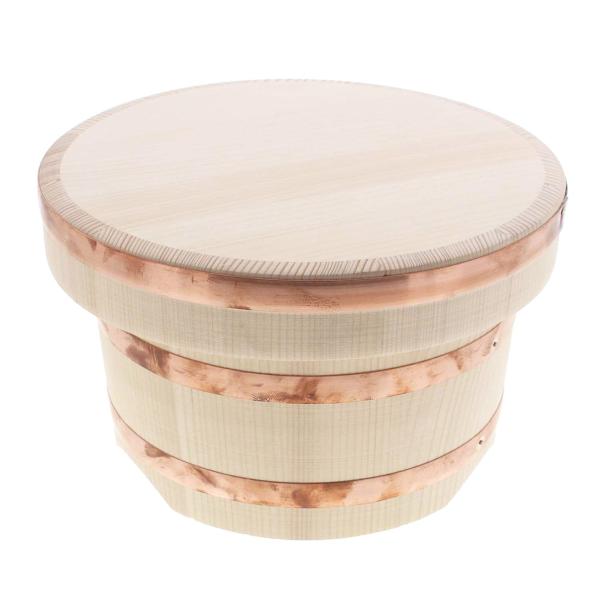 立花容器 江戸びつ 銅タガ 飯台 日本製 約3合 ナチュラル