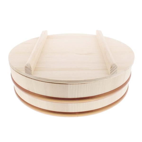 立花容器 寿司桶 プラスチックタガ 蓋付 飯台 日本製 約33cm 約5合 ナチュラル