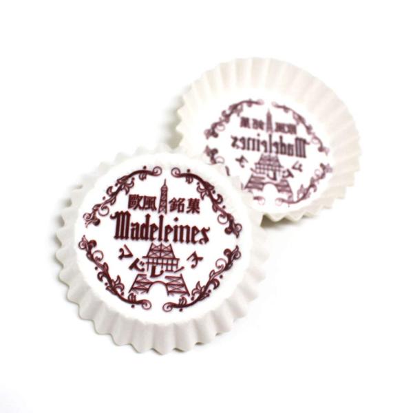 【ママパン】マドレーヌグラシン 印刷 100枚入り 包材 マドレーヌ用敷紙