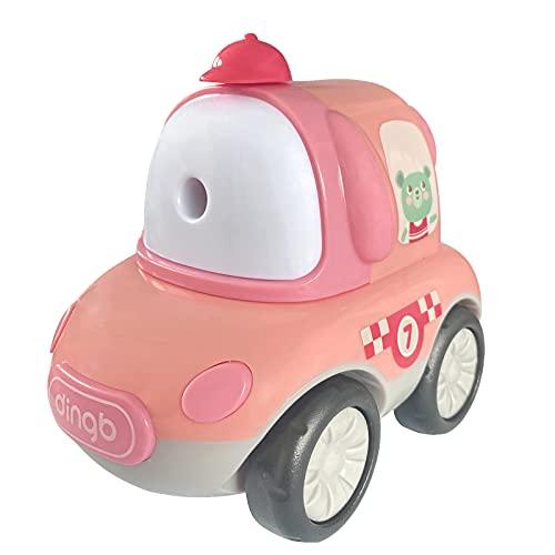 YuanSu 鉛筆削り手動かわいい 子供持ち運び便利 芯先太 さ調節 ムダ削り防止 折芯除去機能付き...