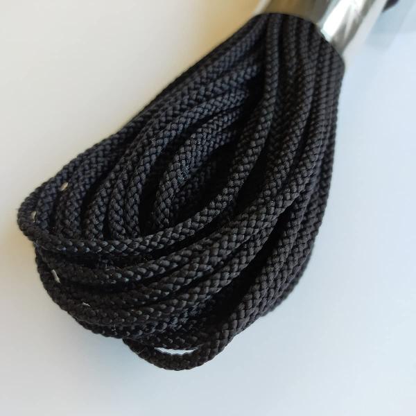 アクリル紐（コード）カラーひも（江戸打ち紐・ひも）細 約2.5mm 20ｍ（1801）手芸 (8.黒...