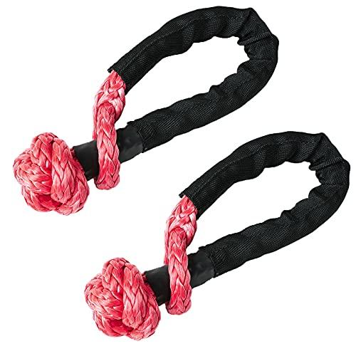 ソフトシャックル 牽引ロープ 車用 ファイバー 最大耐荷重15t ウインチ使用に ジムニーにも (2...