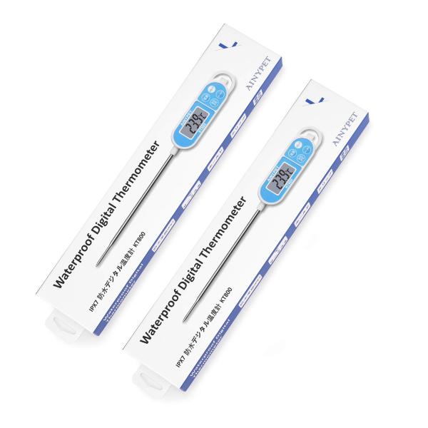 温度計 防水 デジタル 水温計 速読 水洗可 錆防止 最高最低温度記憶 湯温度計 土壌温度計 防水温...