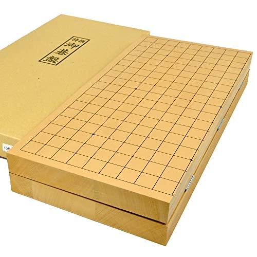 囲碁盤 新桂10号折碁盤(将碁屋ミニ椿油付き) ※迫力感ある厚みの木製折碁盤