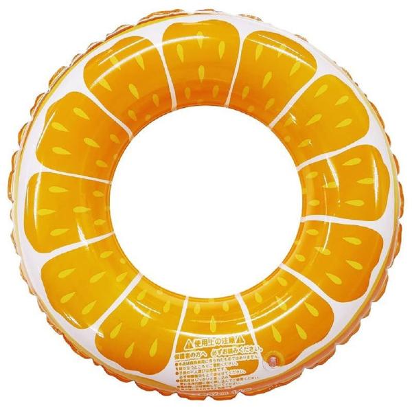 フルーツ うきわ 57cm ビーチボール・フロート スイカオ レンジ 単品1個 (オレンジ)