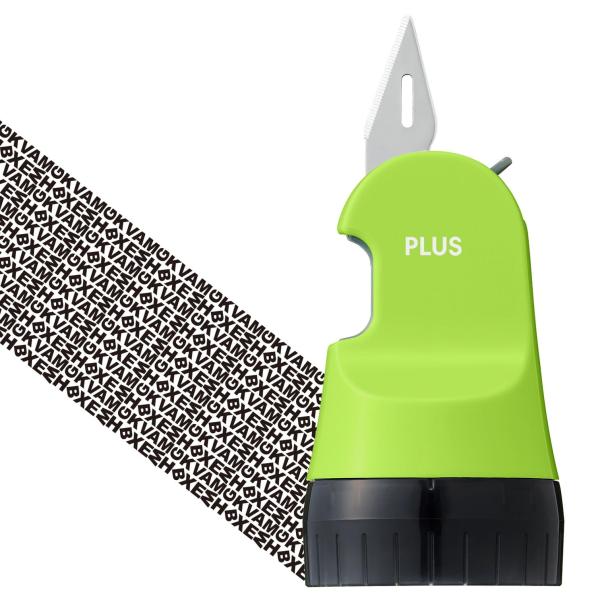 プラス 個人情報保護スタンプ ローラーケシポン箱用オープナー グリーン 40-979 IS-580C...