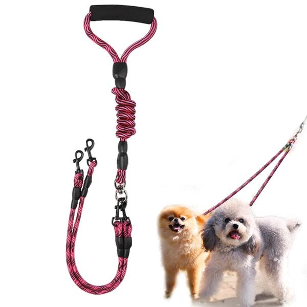 Ifukens 犬 リード 2匹用 人気 おしゃれ 2頭引きリード ダブルリード 多頭飼い ラクラク...