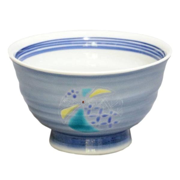 九谷焼 4.5号 反丼 てまり 青 径14cm 高さ8cm 磁器 日本製 丼ぶり どんぶり