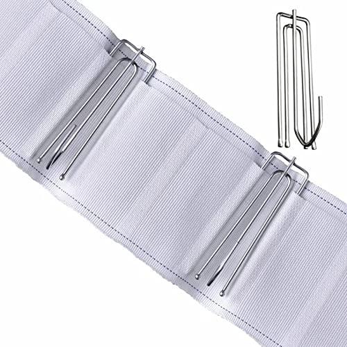 TSUCIA カーテンテープ 白 6m フック30個付き