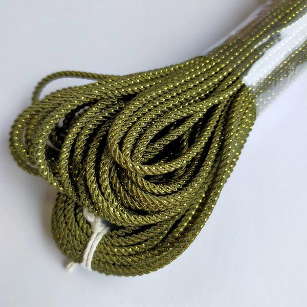 d'collect ラメ入りひも アクリルひも ラッピング 紐 ゴールド 手芸 紐 巾着 紐 約2....