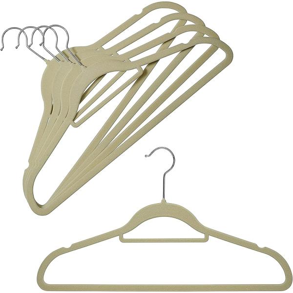 ストリックスデザイン ハンガー すべり止めハンガー 5本 ベージュ 幅約45cm 厚み0.4cm 衣...