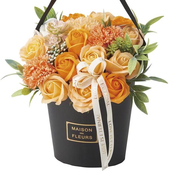 フジ雑貨 ソープフラワー スタンドボックス アレンジ シャボンフラワー 壁掛け ギフト 記念日 誕生...