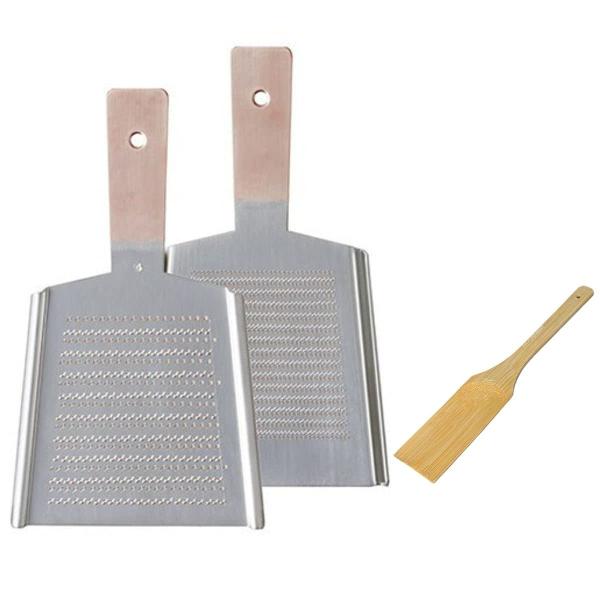 【特別版：薬味寄せ・スクレーパー付き】大矢製作所 純銅製 おろし金 両面 4番 L 日本製