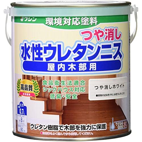 和信ペイント 水性ウレタンニス つや消し ホワイト 0.7L 800488