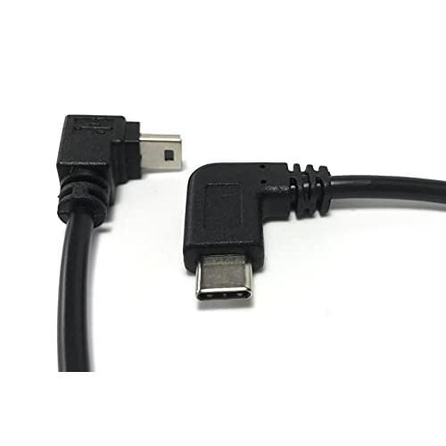Access 【 両端L型 25cm 】 ミニUSB から タイプ C変換 ケーブル USB Min...