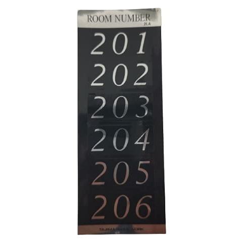 田島メタルワーク ルームナンバーシール Ｌサイズ ２ＬＡ（201〜206）ポスト用シール