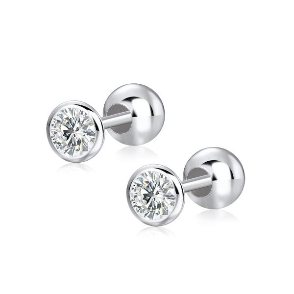 ［lady like （レディライク）］シルバー925 一粒 ダイヤ セカンド ピアス ERP