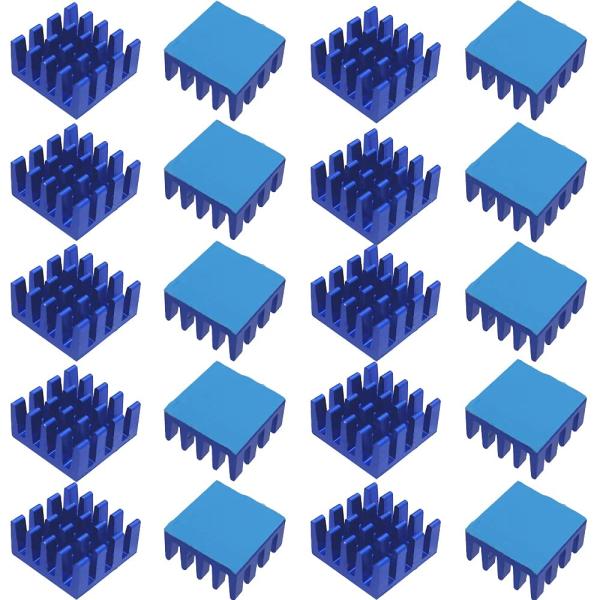 CTRICALVER アルミ ヒートシンク 14 x14 x 7mm (L*W*H), サーマルパッ...