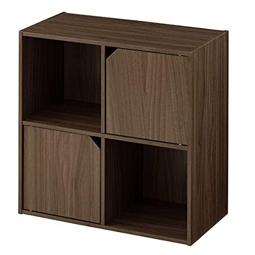ぼん家具 キューブボックス 扉 収納棚 スタッキング 収納 棚 マルチラック おしゃれ 〔Bタイプ〕...