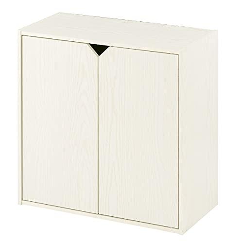 ぼん家具 キューブボックス 扉 収納棚 スタッキング 収納 棚 マルチラック おしゃれ 〔Cタイプ〕...