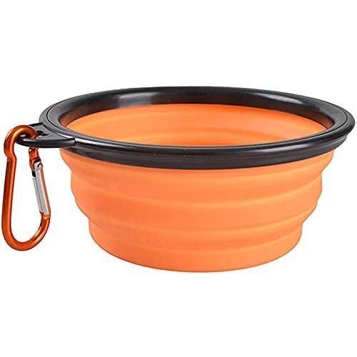 犬 水飲み 折りたたみ式 ペット給水器 シリコン製 コンパクト 犬猫用 散歩 給水器 給餌器 カラビ...