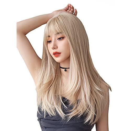 ウィッグ ロング wig ミディアム 自然 ストレートカツラ フルウィッグ セミロング レイヤー レ...