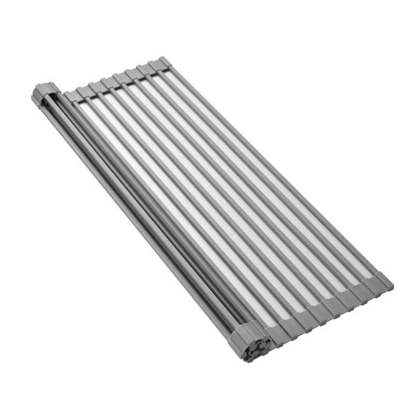 キッチン用シリコン水切りラック 折りたたみ (MK010 L, グレー)