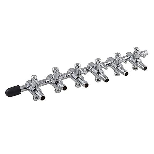 WanFengXue エアチューブ 分岐 ステンレス鋼 エアチューブ 6ウェイ 酸素分岐 分岐管 気...