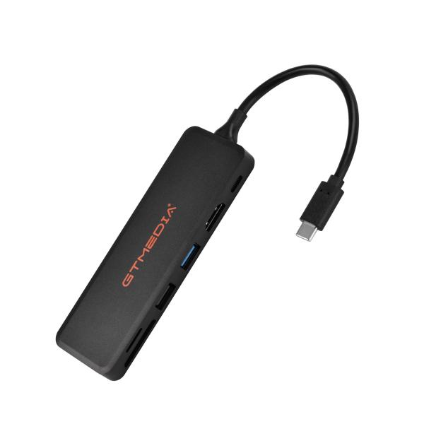GT MEDIA C06 USB C ハブ 6-in-1 マルチポートType Cドッキングステーシ...