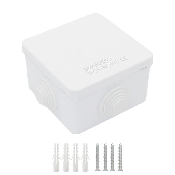 LeMotechジャンクションボックス、ABSプラスチックIP55防水、防塵、ユニバーサル電気エンク...