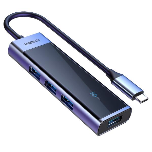 Inateck USB 3.2 Gen 2対応USB C ハブ、 Type-Cと4 USB-A ポー...