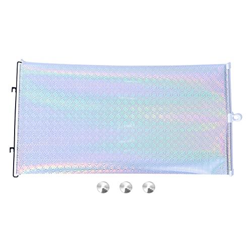 ledmomo 車用サンシェード フロントガラスシェード 吸盤式 自動伸縮 40x125cm
