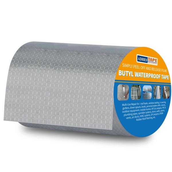 ADHES ブチルテープ 防水シーラントテープ 雨漏り補修テープ 防水アルミテープ 屋根補修、配管の...