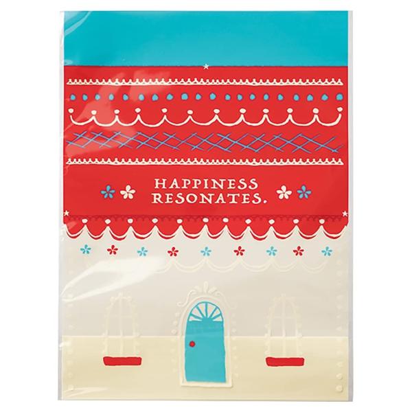 ヘッズ 日本製 スタンドバッグ 16×21×7cm レッド 50枚 ハピネスハウス PP ギフトバッ...