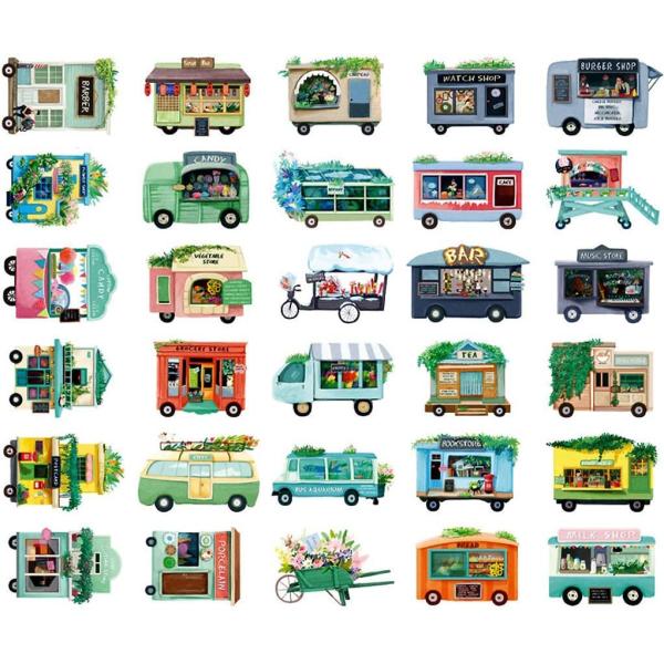 ポストカード屋台の生活 はがき花絵葉書 30枚