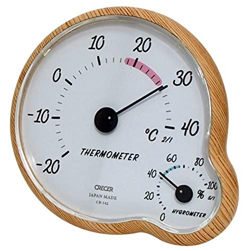 CRECER 木目調温湿度計 CR-142W