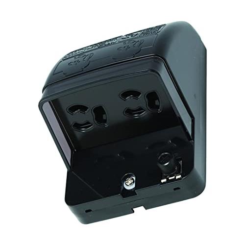 神保電器 防雨入線コンセント 黒 JW-B-9G9GE