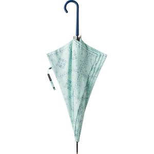 宮嶋 長傘 60cm ジャンプ スリム耐風骨 ボヘミアンフラワー ミント