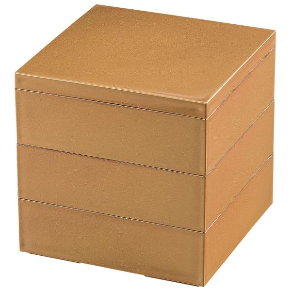 『山中漆器 』4.0三段角重 金ラメ FB27-11