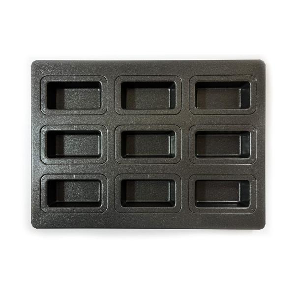 松永製作所 MBテフロン加工 深型フィナンシェ天板9P 黒