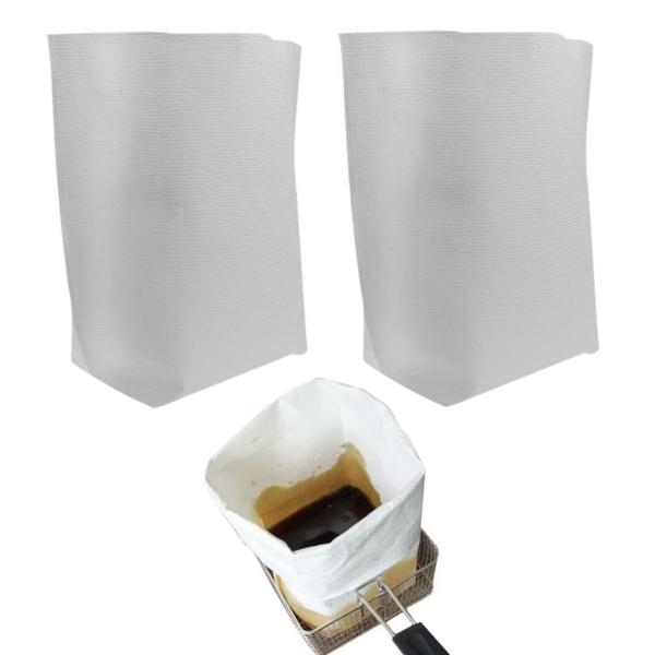 AKNPMHT 油こし紙油こし紙袋業務用廃油処理袋サイズ34.5cm x 34.5cm 2/10/2...