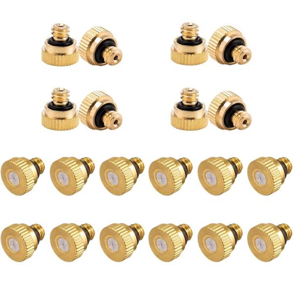 噴霧ノズル 霧吹き ミストノズル 散水ノズル 真鍮ミストノズル 10-24 UNC 点滴灌漑 芝生 ...