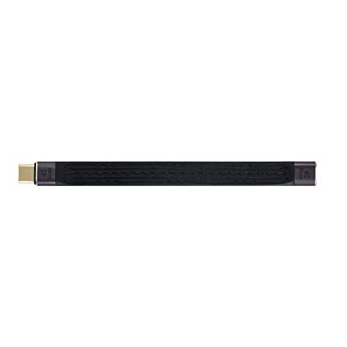 cablecc USB4 延長ケーブル スリム フラット オス-メス 40Gbps 13cm 100...