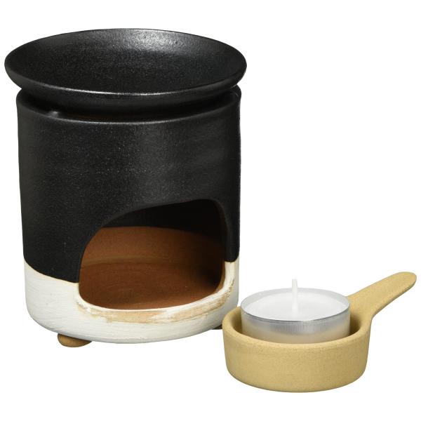 常滑焼 茶香炉 4-614 山田 黒茶香炉 香炉 アロマ 茶葉 日本製 箱入り T2145