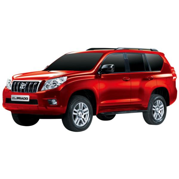 童友社 27MHz 1/24スケール R/Cカー ランドクルーザープラド 赤 電動ラジオコントロール...