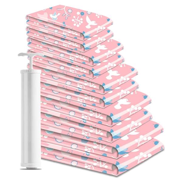 布団圧縮袋 Jinxpro ふとん圧縮袋 10枚 真空 衣類圧縮袋（2枚 XL号100 x 70 c...